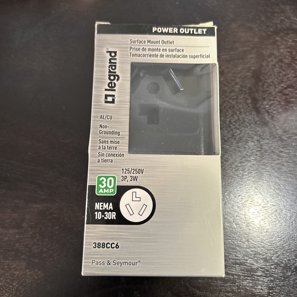 Legrand 388CC6 Surface Mount Outlet 30A 125/250V 3P, 3W Pass & Seymour
